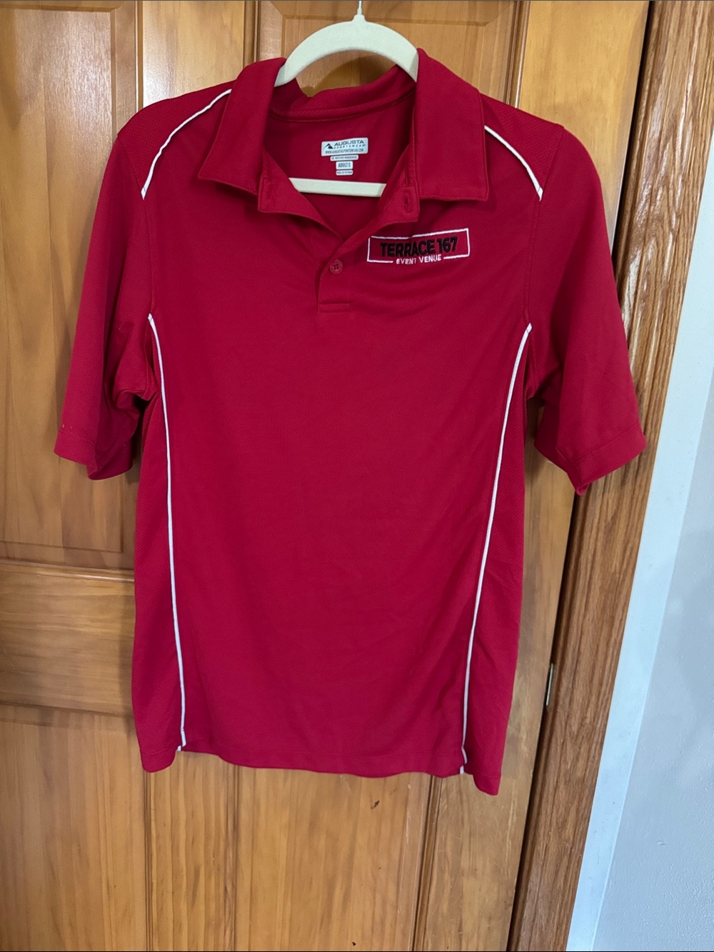 Augusta Sportswear Red Polo with White Piping
